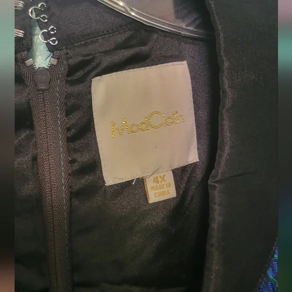 Modcloth Green And Blue Floral Brocade Dress - Picture 4 of 5